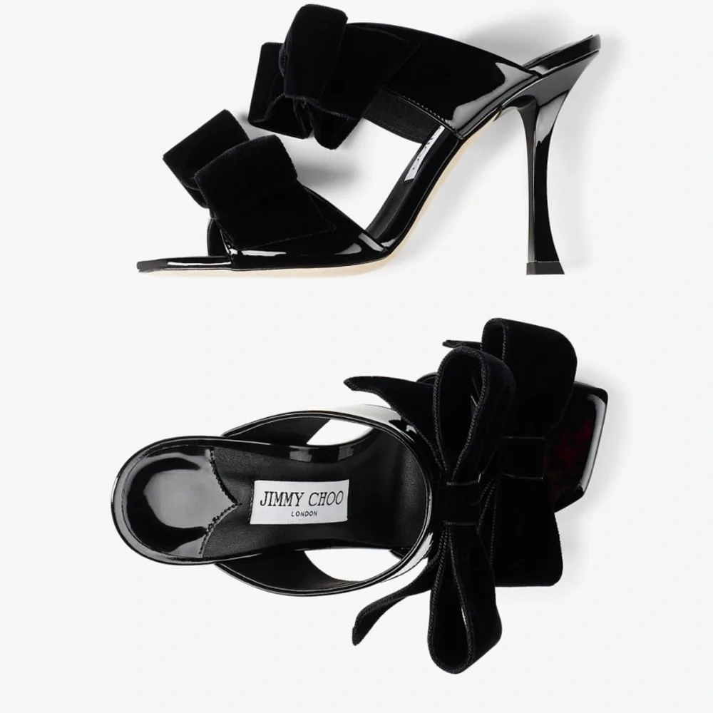 Jimmy Choo Black Flaca Sandal BNNW size 37.5 NEVER WORN - Picture 3 of 7